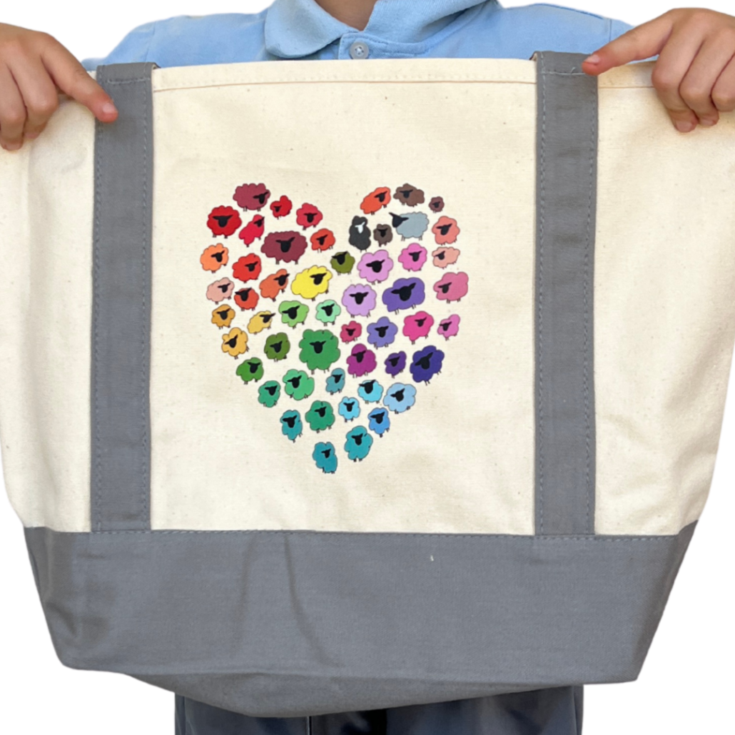 Heart Ewe Shopping Tote - Full Color